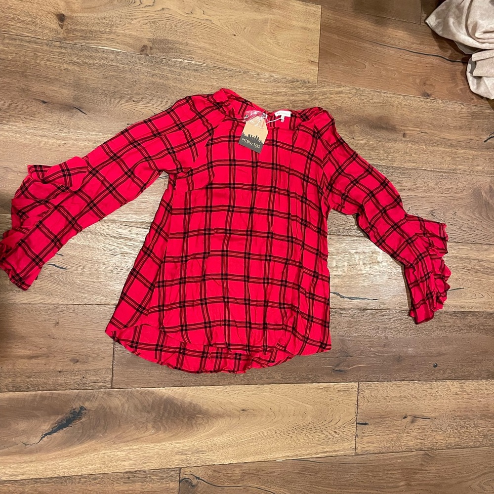 Main Strip women’s flannel blouse size Large